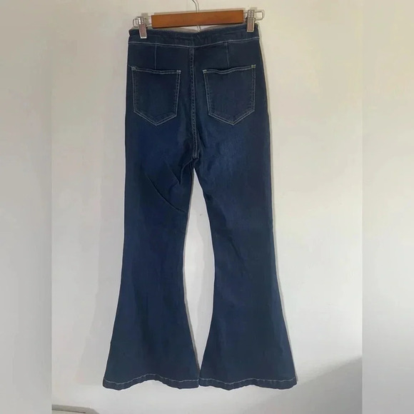 KanCan High Rise Extreme Flare Jeans 5 26x32” Dark Wash Denim Bell Bottoms 0050 - Picture 5 of 12